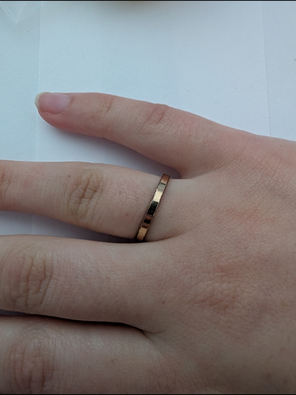 Classic Rose Gold Faceted Band Ring